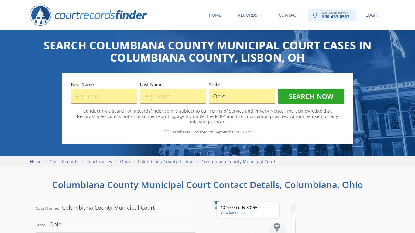 Columbiana County Municipal Court Case Search - RecordsFinder